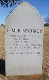 Elmer McCurdy Gravestone