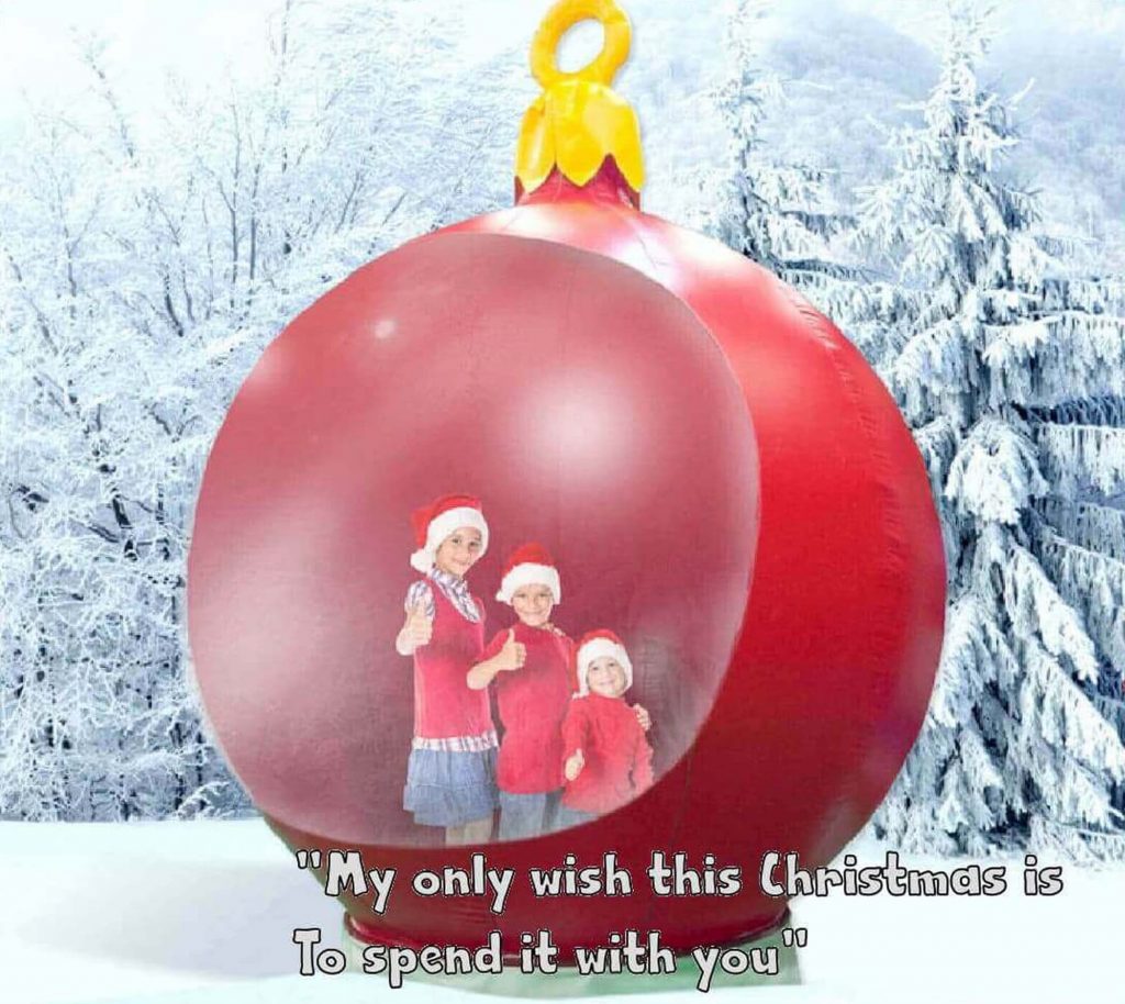 Giant Christmas Bauble Snow Globe Hire Weddings Parties Events