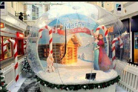 Snow Globe With Christmas Backdrop