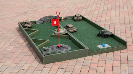 Crazy Golf Hire Tank Battle Hole
