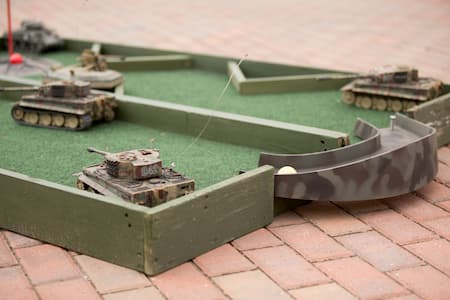 Crazy Golf Hire Tank Bridge