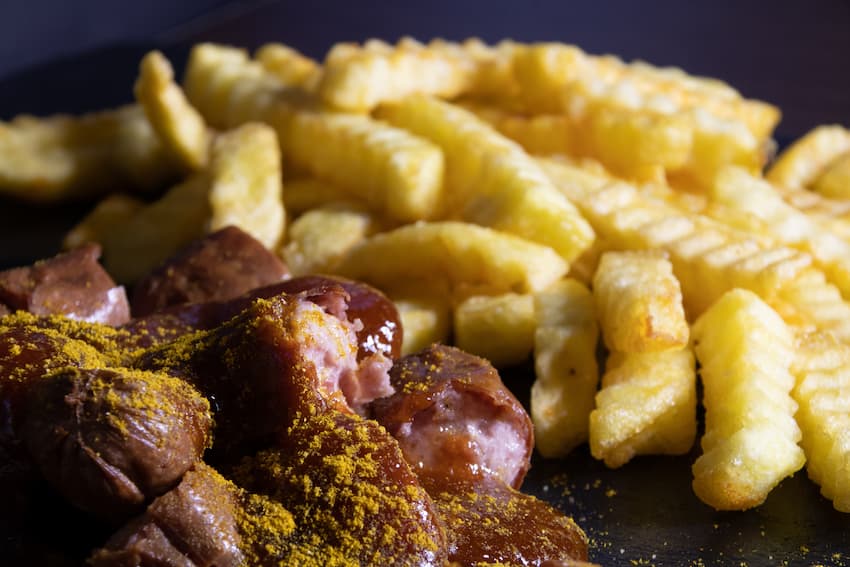 Currywurst with fries
