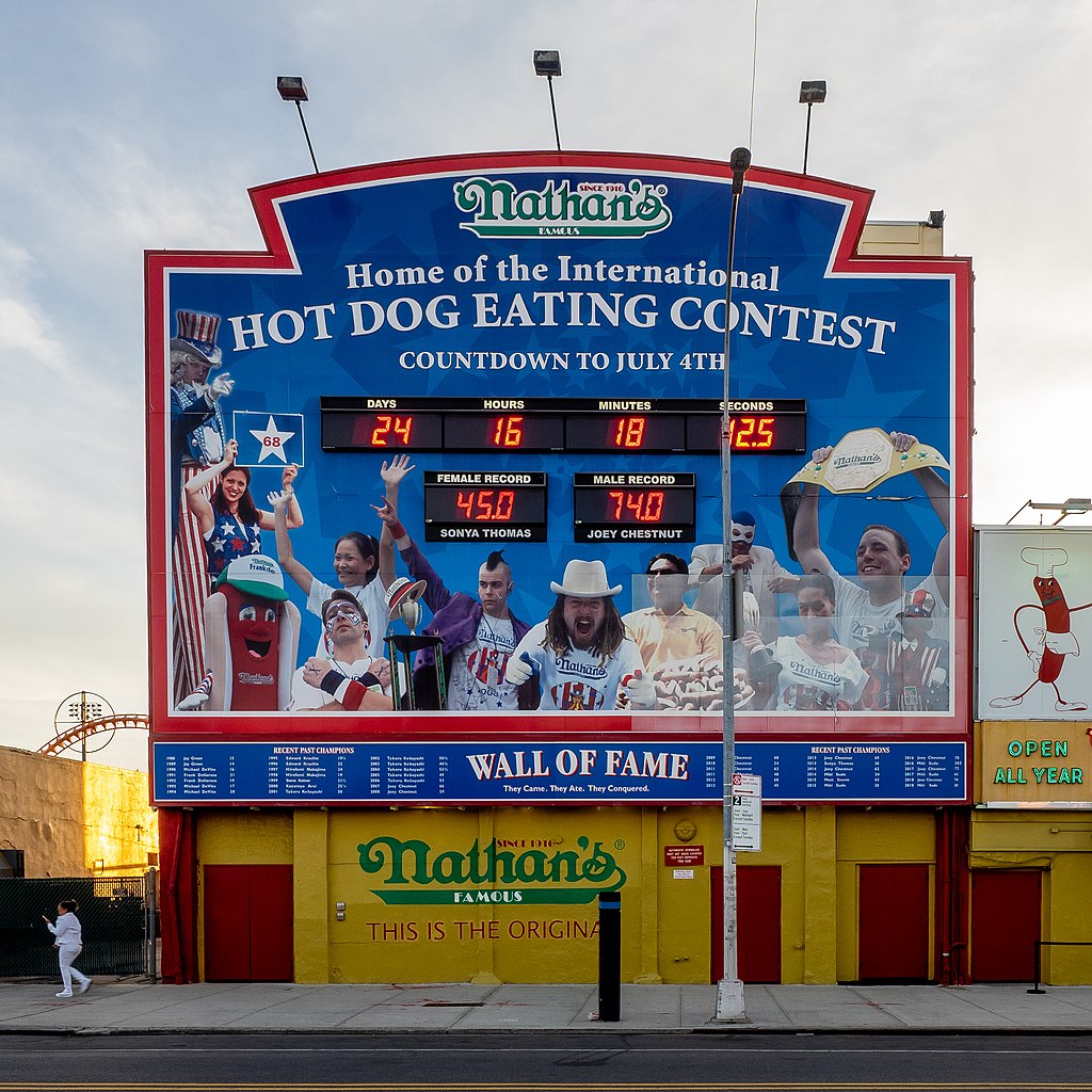 Hot Dog Eating Contest at Nathan's Famous