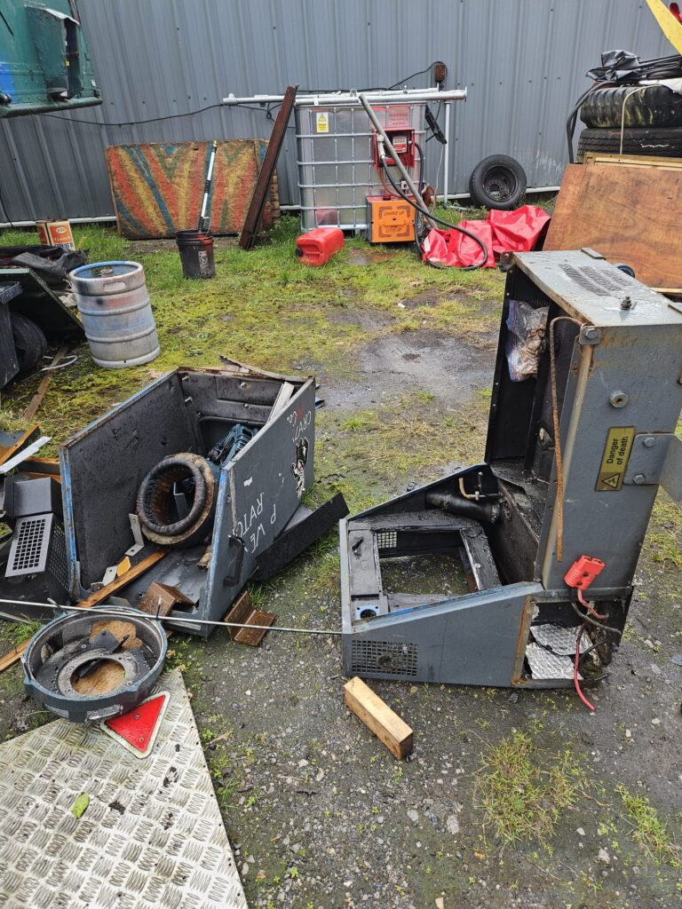 The original rotted apart generator casing.