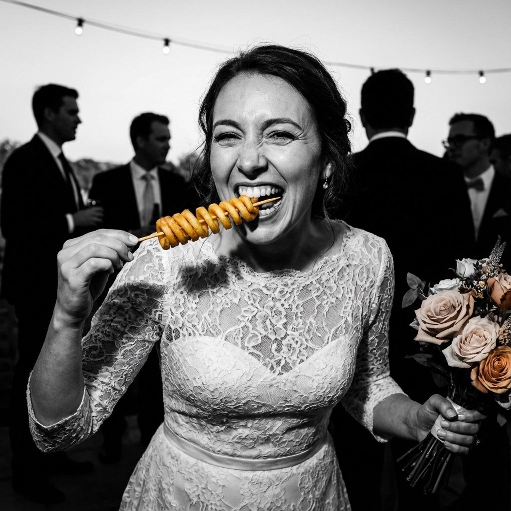 Bride With Spiral Fries Bride With Spiral Fries